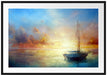Schönes Gemälde eines Bootes Passepartout 100x70