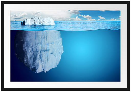 Riesiger Eisberg unter Wasser Passepartout 100x70