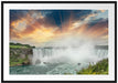 Niagarafälle bei Sonnenuntergang Passepartout 100x70