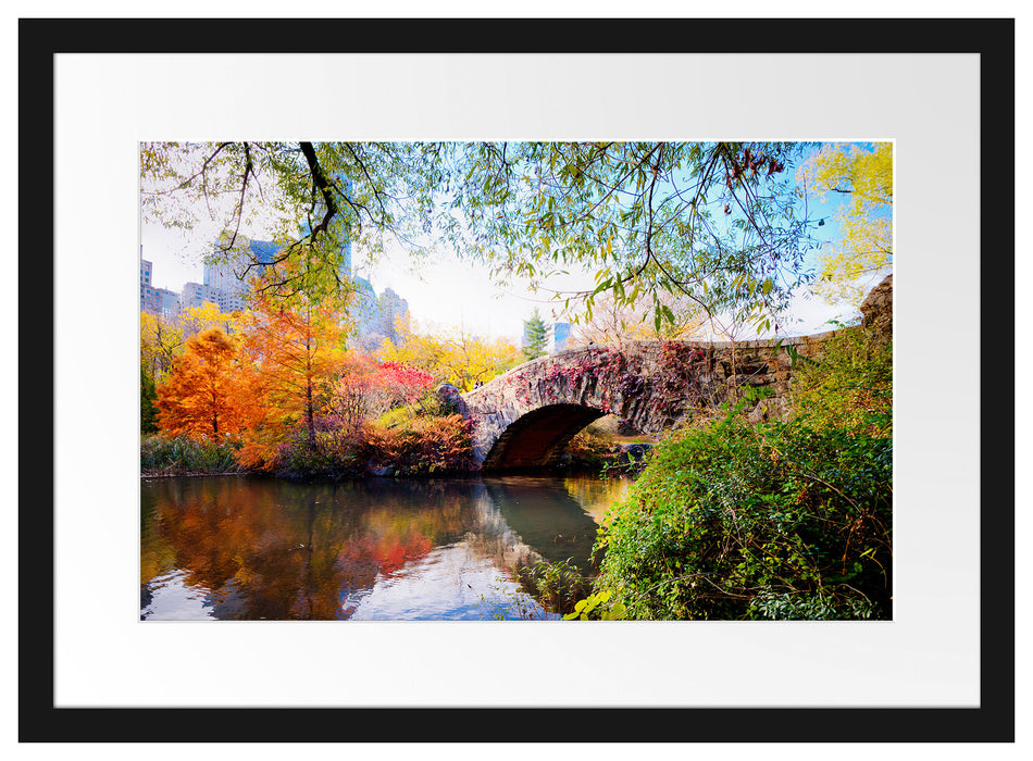 Brücke im Central Park Passepartout 55x40