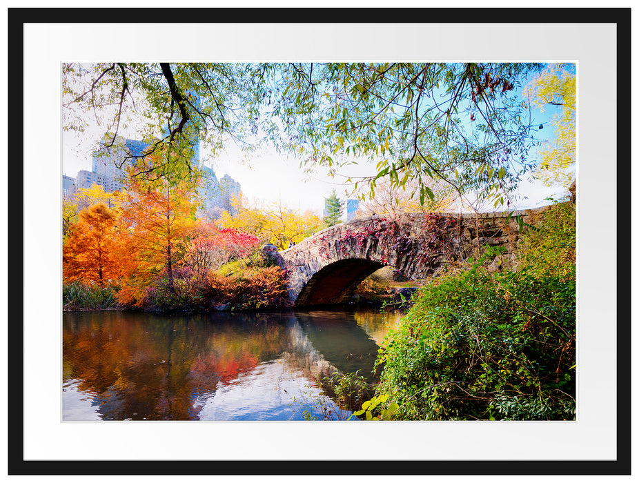 Brücke im Central Park Passepartout 80x60