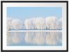 Schneebedeckte Bäume im Winter Passepartout 80x60