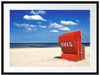 Strandkorb an der Nordsee Passepartout 80x60