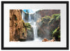 Spektakulärer Wasserfall Passepartout 55x40