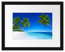Palmen über dem Meer Passepartout 38x30