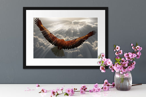 Adler über den Wolken Passepartout Wohnzimmer
