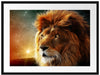 Löwe Abstrakt Art Passepartout 80x60