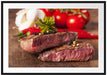 Saftiges Pfeffer Steak Passepartout 100x70