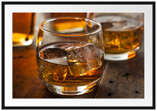 Goldgelber Whiskey Passepartout 100x70