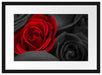 romantische rote Rosen Passepartout 55x40