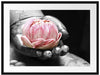 Lotus in einer Hand eines Buddhas Passepartout 80x60