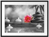Seerose Zen Steine Kerzen Passepartout 80x60