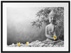 Buddha mit Monoi Blüte in der Hand Passepartout 80x60