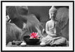 Buddha mit Seerose Passepartout 100x70
