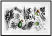 Gemüse und Obst Vielfalt Passepartout 100x70