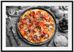 Pizza auf Pizzablech Passepartout 100x70