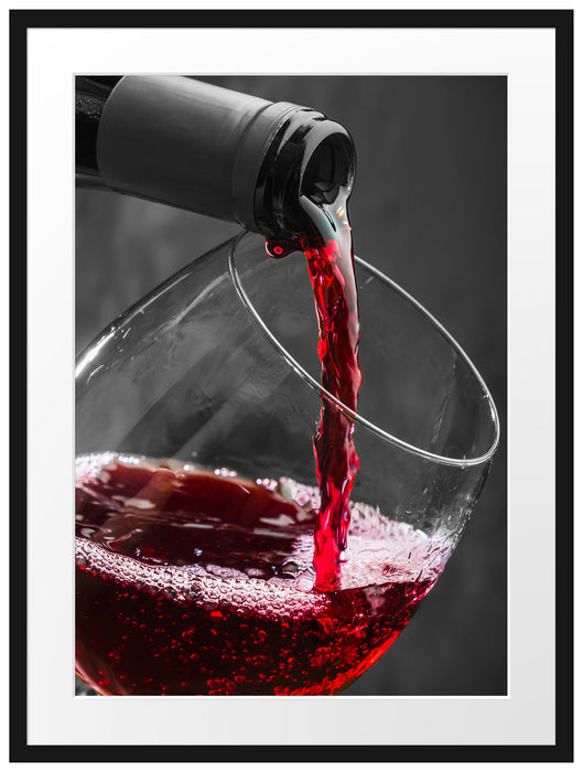 köstlicher Rotwein Passepartout 80x60