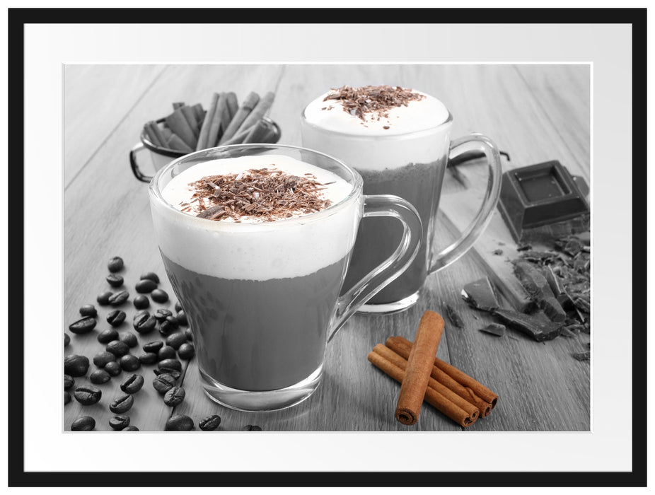 heiße Schokolade und Kaffee Passepartout 80x60