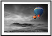 Heißluftballons über den Alpen Passepartout 100x70