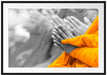 betende Mönche in Tibet Passepartout 100x70