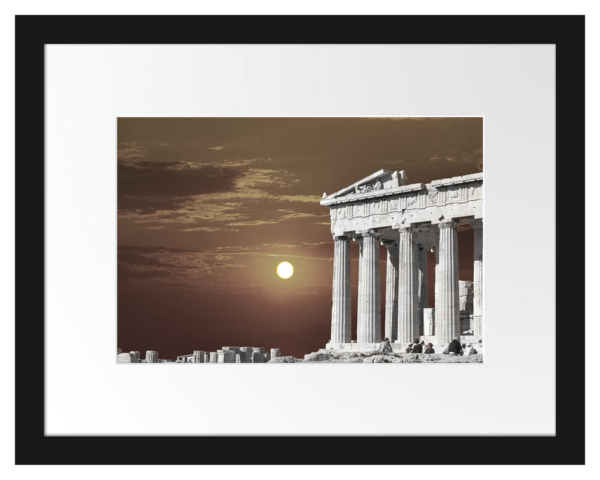 schöner Tempel der Athene Passepartout 38x30