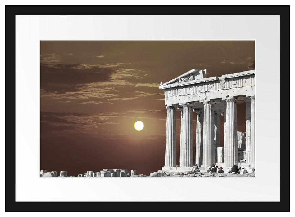 schöner Tempel der Athene Passepartout 55x40