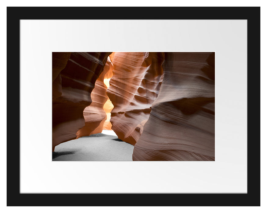 Durchgang im Antelope Canyon Passepartout 38x30