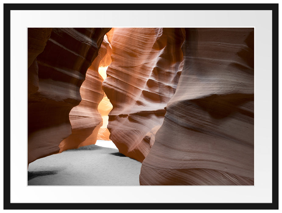 Durchgang im Antelope Canyon Passepartout 80x60