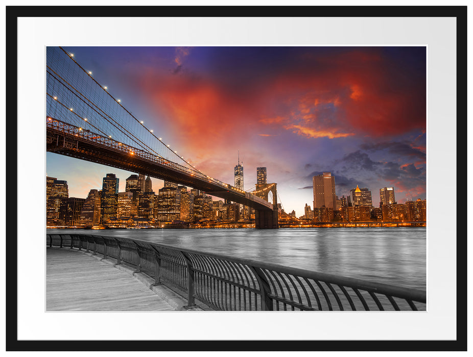 Brooklyn Bridge in New York Passepartout 80x60