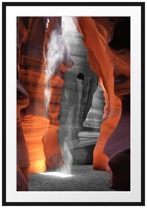 Pixxprint prächtiger Antelope Canyon, im Galerie-Passepartout Bilderrahmen