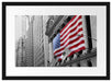 amerikanische Flagge Passepartout 55x40