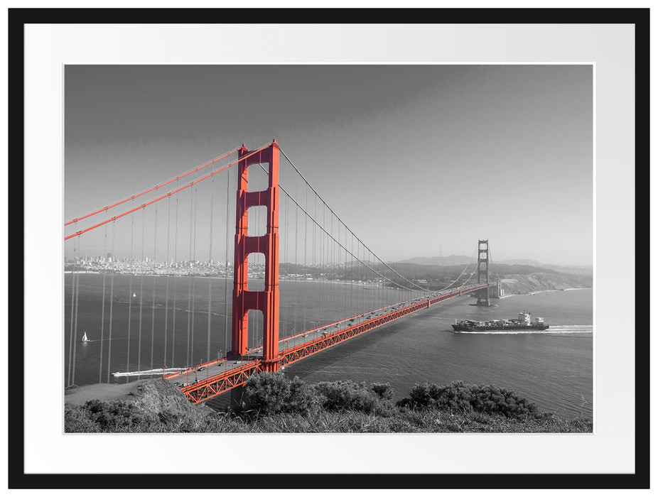 eindrucksvolle Golden Gate Bridge Passepartout 80x60