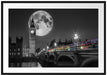 Big Ben mit Mond London Passepartout 100x70