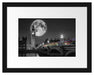 Big Ben mit Mond London Passepartout 38x30