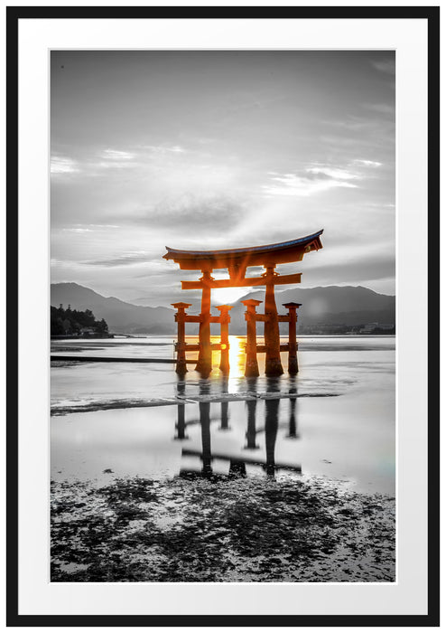schönes Torii in Miyajima Passepartout 100x70