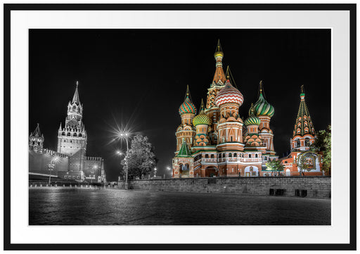 Basilius Kathedrale in Moskau Passepartout 100x70