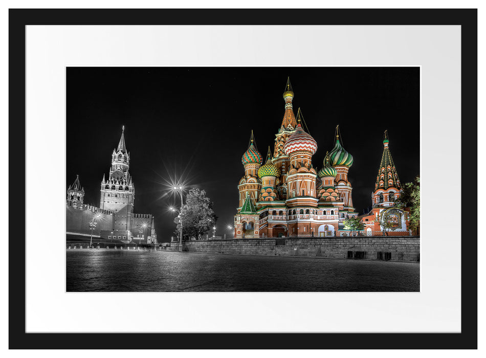 Basilius Kathedrale in Moskau Passepartout 55x40