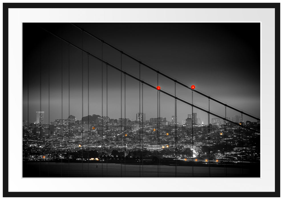 Skyline von San Francisco Passepartout 100x70