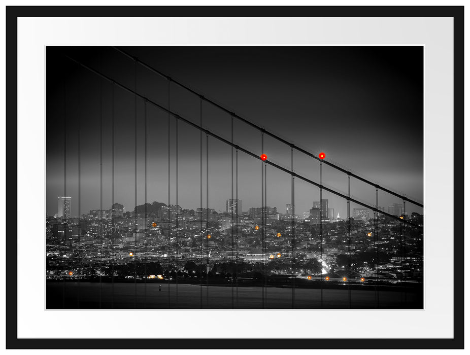 Skyline von San Francisco Passepartout 80x60