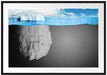 Eisberg im Wasser Illusion Passepartout 100x70