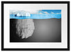 Eisberg im Wasser Illusion Passepartout 55x40