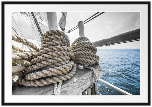Tau Seile auf einem Schiff Passepartout 100x70