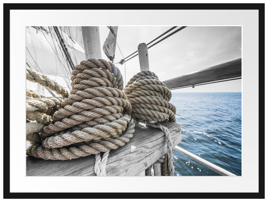 Tau Seile auf einem Schiff Passepartout 80x60