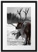 Rentiere im Schnee Passepartout 55x40