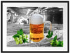 Frisches Bier mit Schaumkrone Passepartout 80x60