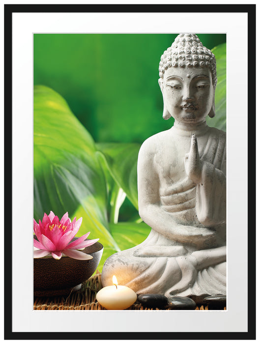 Seerose Buddha Statue Passepartout 80x60