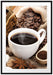 Edler Kaffee und Kaffeebohnen Passepartout 100x70