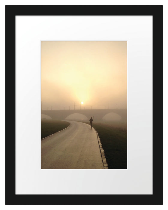Läufer im Morgengrauen Passepartout 38x30
