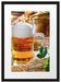 frisches Bier mit Hopfen Passepartout 55x40