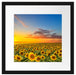 Sonnenuntergang Sonnenblumen Passepartout Quadratisch 40x40